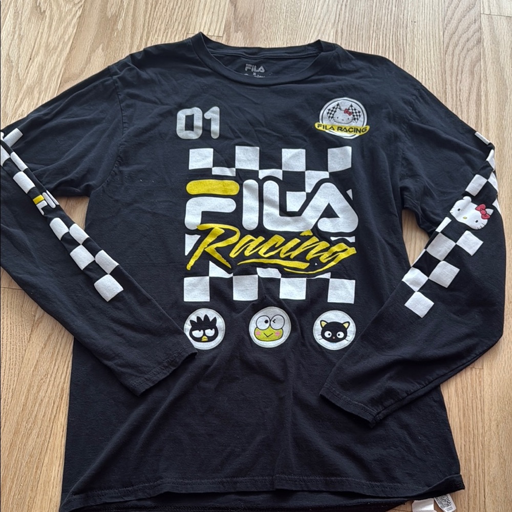 Hello Kitty Fila Black Long Sleeve with Racing Graphics